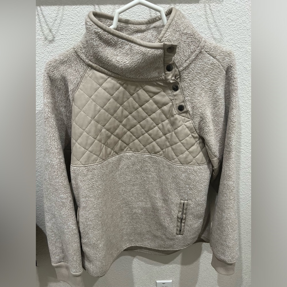 Abercrombie Asymmetrical Snap Up Fleece